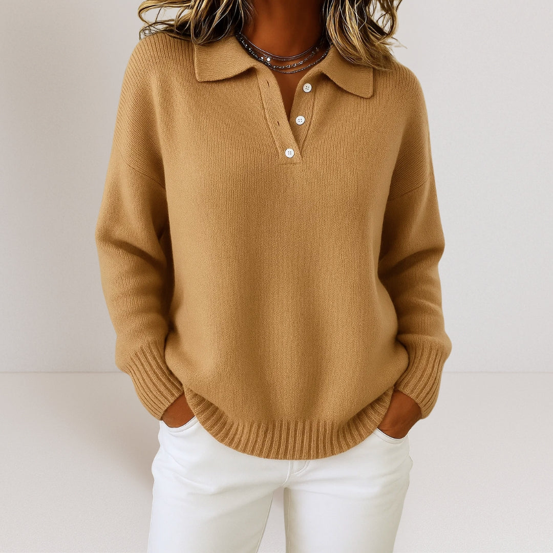 Women’s Soft Knit Collared Sweater
