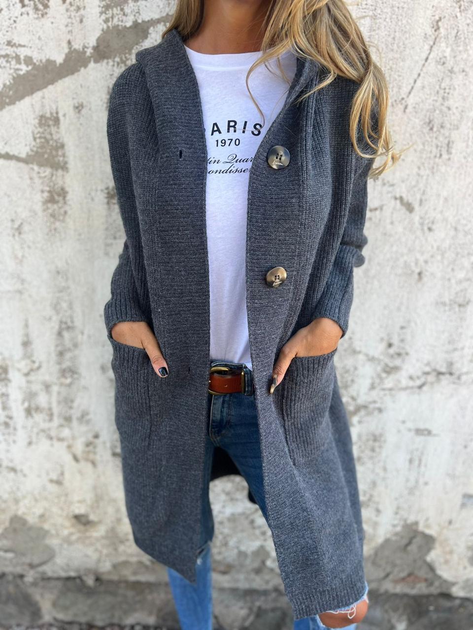 Women’s Longline Knit Open Front Cardigan